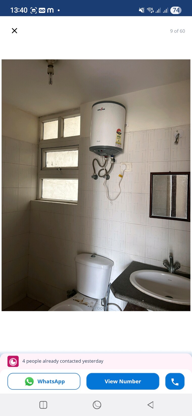 Bathroom, klj-greens 3 Bedroom 1388 Sq.Ft. Apartment In Sector 77 Faridabad 9495593