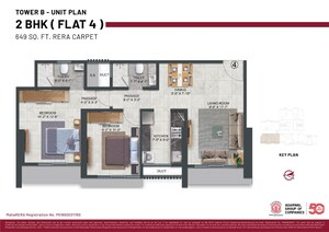 Floor Plan in 2 BHK Apartment at Malad West – for Sale