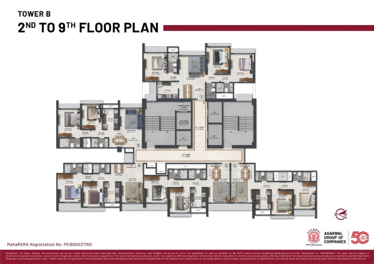 Floor Plan, malad west 2 Bedroom 649 Sq.Ft. Apartment In Malad West Mumbai 9496085