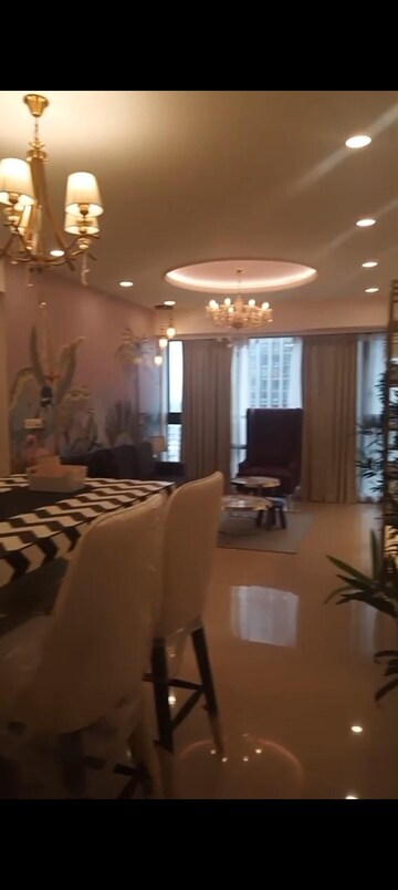 Living Room in 4 BHK Apartment at Lodha World Crest, Worli – for Rent