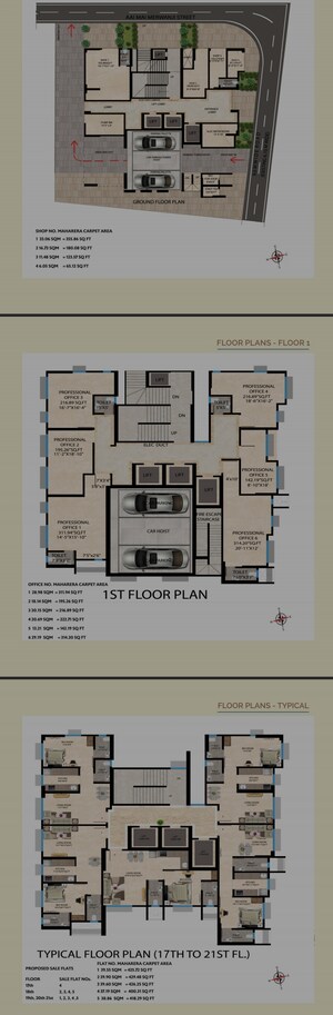Floor Plan in 2 BHK Apartment at Podar Avanta Heights, Parel – for Sale