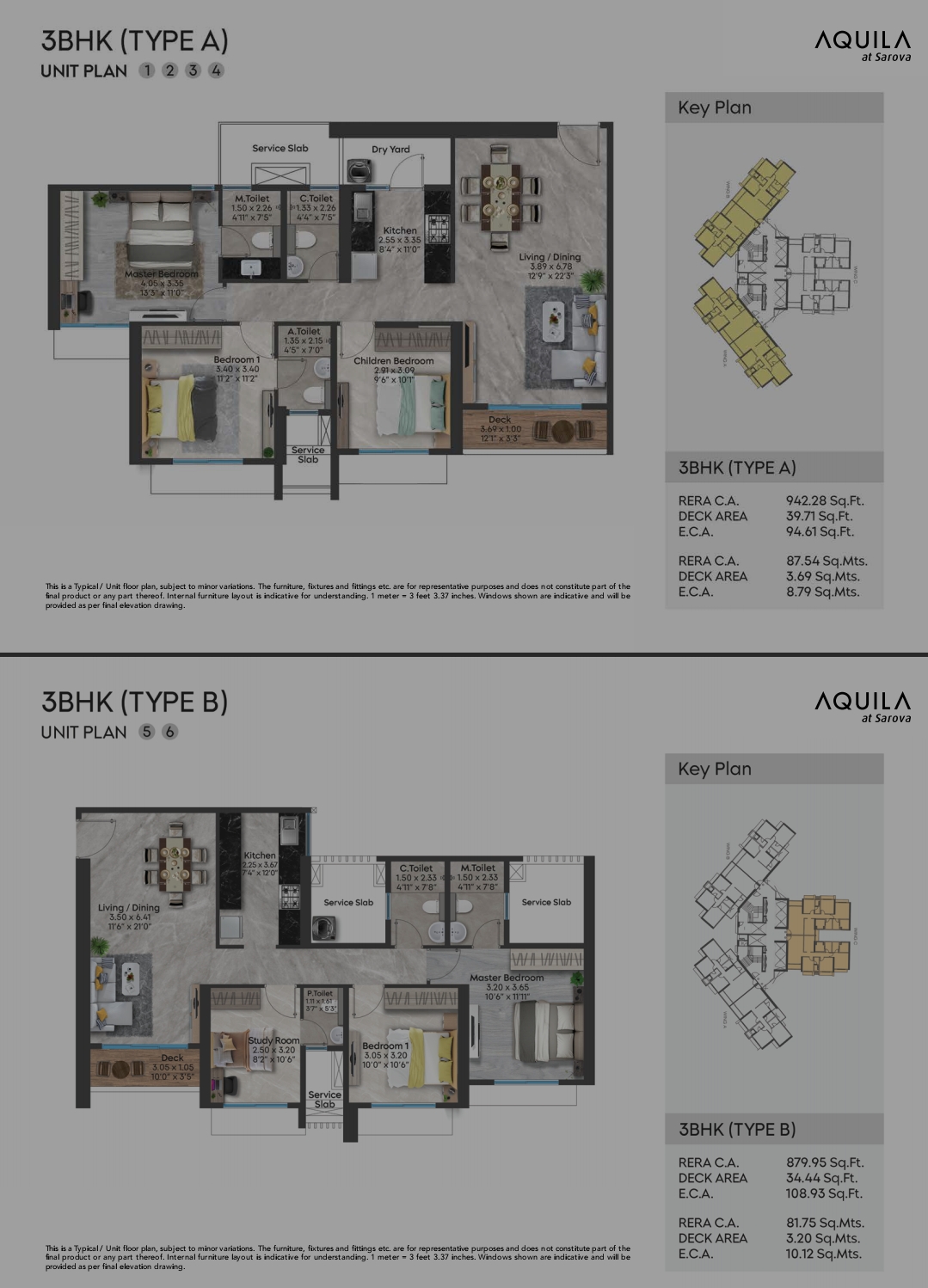 3 BHK 1023 Sq.Ft. Apartment in Shapoorji Pallonji Sarova