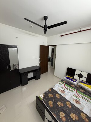 Bedroom in 2 BHK Apartment at Shapoorji Pallonji Sensorium, Hinjewadi – for Rent