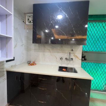 Kitchen in 1 BHK Builder Floor at Malviya Nagar – for Rent