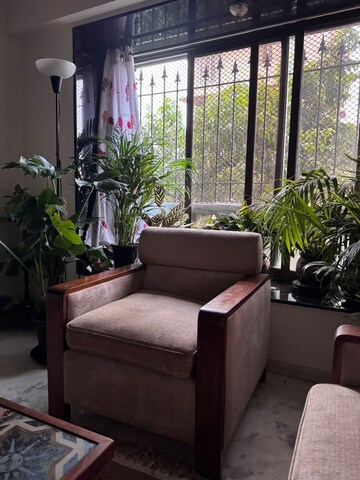 Living Room in 1 BHK Apartment at Shangrila Vaibhav CHS, Bandra West – for Rent