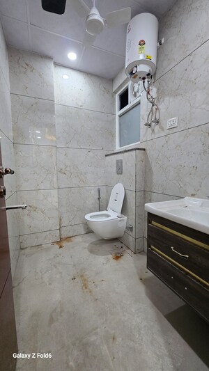 Bathroom in 3 BHK Builder Floor at Chattarpur – for Rent