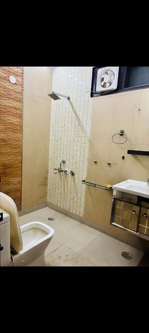 Bathroom in 4 BHK Builder Floor at Maya Homes, Indrapuram – for Rent