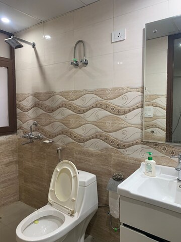 Bathroom in 1 BHK Builder Floor at Dlf Phase V – for Rent