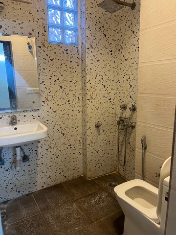 Bathroom in 1 BHK Builder Floor at Defence Colony – for Rent