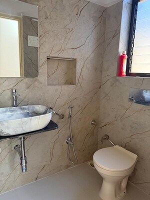 Bathroom in 2 BHK Apartment at Horizon CHS, Andheri West – for Rent