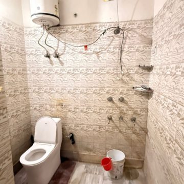 Bathroom in 3 BHK Builder Floor at Chattarpur – for Rent