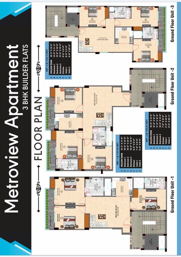 Floor Plan in 3 BHK Apartment at Chattarpur – for Sale