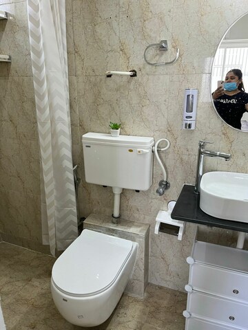 Bathroom in 2 BHK Apartment at Near Vaishno Devi Circle On Sg Highway – for Rent