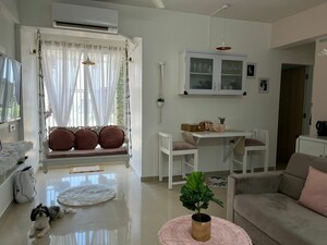Living Room in 2 BHK Apartment at Near Vaishno Devi Circle On Sg Highway – for Rent