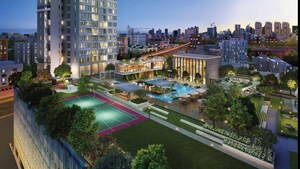 Swimming Pool in 4 BHK Apartment at Peninsula Salsette 27, Byculla – for Sale