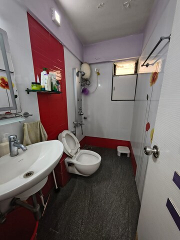 Bathroom in 3 BHK Apartment at Adhiraj Gardens, Kharghar – for Rent
