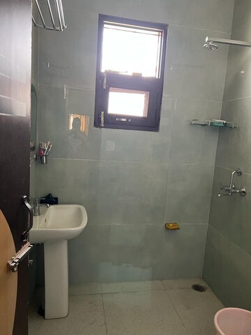 Bathroom in 3 BHK Apartment at Motia Blue Ridge, Dhakoli – for Rent