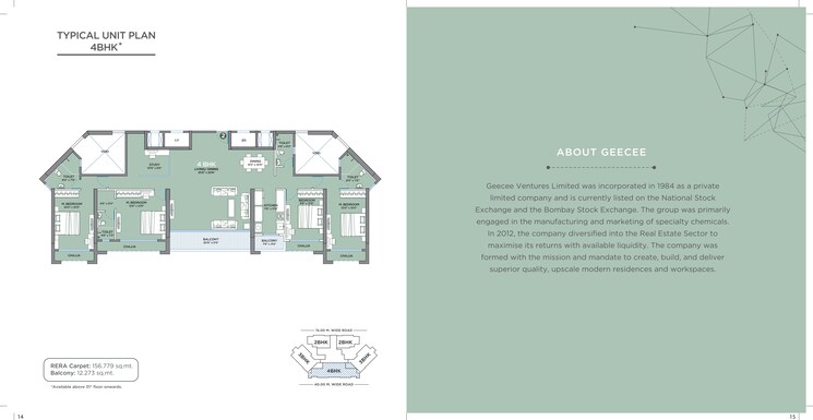 Floor Plan, geecee-emerald 2 Bedroom 790 Sq.Ft. Apartment In Kharghar Navi Mumbai 9504527