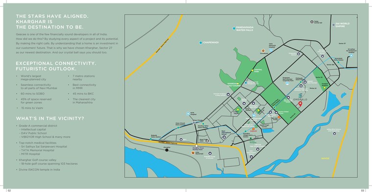 Map Location, geecee-emerald 2 Bedroom 790 Sq.Ft. Apartment In Kharghar Navi Mumbai 9504527