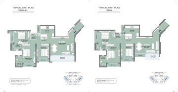 Floor Plan in 2 BHK Apartment at GeeCee Emerald, Kharghar – for Sale