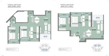 Floor Plan in 2 BHK Apartment at GeeCee Emerald, Kharghar – for Sale