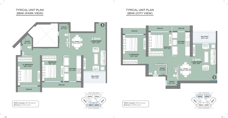 Floor Plan, geecee-emerald 3 Bedroom 1050 Sq.Ft. Apartment In Kharghar Navi Mumbai 9504565