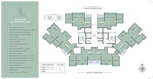Floor Plan in 3 BHK Apartment at GeeCee Emerald, Kharghar – for Sale