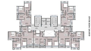 Floor Plan in 2 BHK Apartment at NMS One 27, Sector 27 Kharghar – for Sale