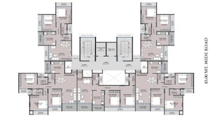 Floor Plan in 3 BHK Apartment at NMS One 27, Sector 27 Kharghar – for Sale