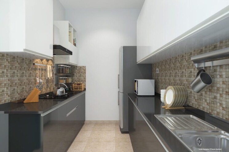 Kitchen, smart-world-gems 3 Bedroom 1423 Sq.Ft. Apartment In Sector 89 Gurgaon 9505021