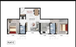 Floor Plan in 3 BHK Apartment at Chunabhatti – for Sale