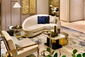 Living Room in 4 BHK Apartment at Rustomjee Crown, Prabhadevi – for Rent