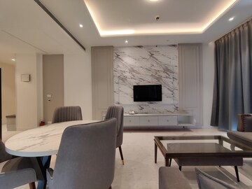 Living Room in 1 BHK Apartment at Bhartiya Leela Residences, Thanisandra Main Road – for Rent