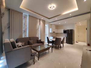Living Room in 1 BHK Apartment at Bhartiya Leela Residences, Thanisandra Main Road – for Rent