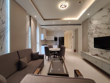 Living Room in 1 BHK Apartment at Bhartiya Leela Residences, Thanisandra Main Road – for Rent