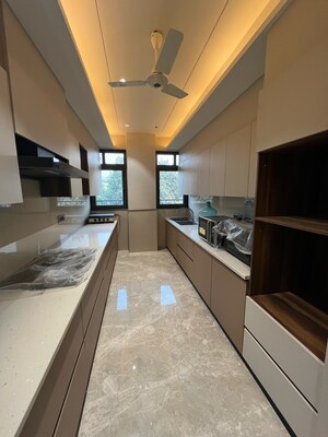 Kitchen in 4 BHK Builder Floor at Ansal Sushant Lok I, Sector 43 – for Rent