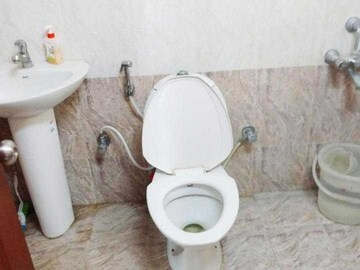 Bathroom in 3 BHK Apartment at Sai Krupa Vista, Marathahalli – for Rent