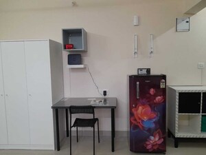 Kitchen in 1 RK Apartment at Pashmina Waterfront, Old Madras Road – for Rent