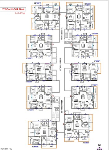 Floor Plan in 3 BHK Apartment at Hafeezpet – for Sale