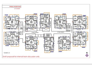 Floor Plan in 3 BHK Apartment at Kondapur – for Sale