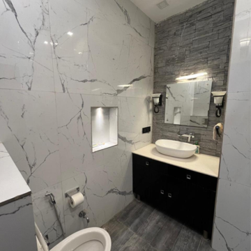 Bathroom in 3 BHK Villa at Chattarpur – for Rent