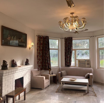 Living Room in 3 BHK Villa at Chattarpur – for Rent