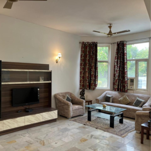 Living Room in 3 BHK Villa at Chattarpur – for Rent