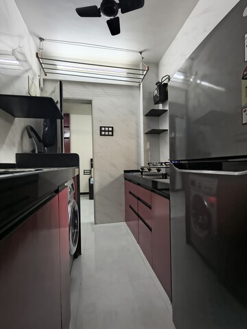 Kitchen in 1 RK Apartment at Raj Villa CHS, Borivali West – for Rent