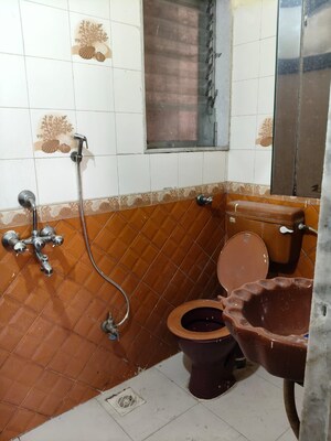Bathroom in 2 BHK Apartment at Safal Park, Nerul – for Rent