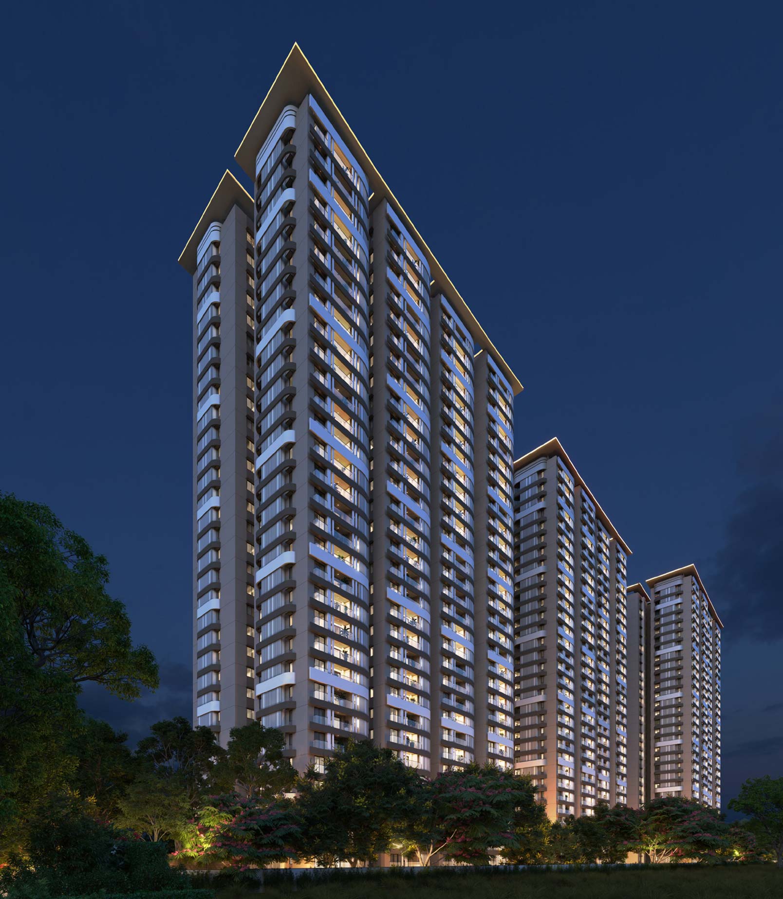 3 BHK + Study Room 1560 Sq.Ft. Apartment in DSR Evoq