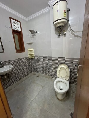 Bathroom in 3 BHK Builder Floor at Chattarpur – for Rent