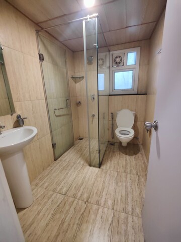 Bathroom in 3 BHK Apartment at Prestige High Fields, Gachibowli – for Rent