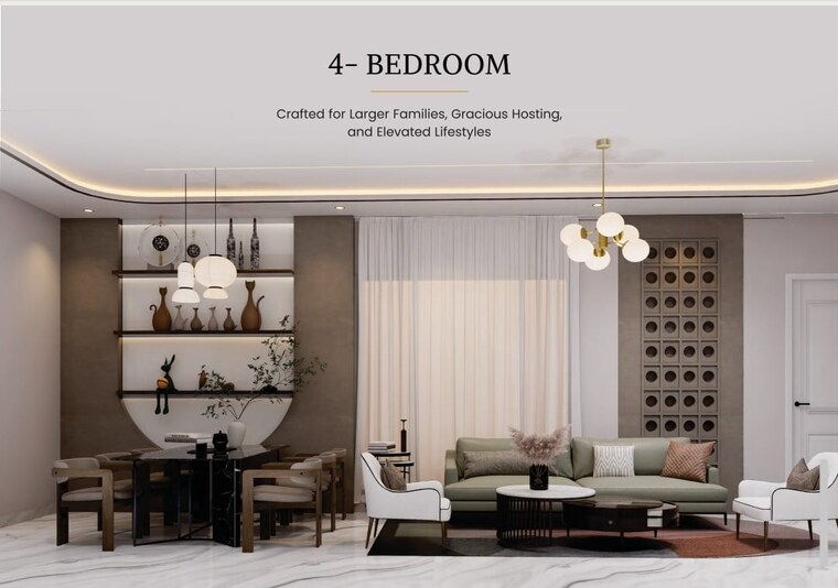 Living Room, dhakoli 3 Bedroom 1800 Sq.Ft. Apartment In Dhakoli Zirakpur 9507410