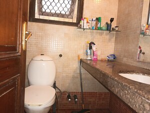 Bathroom in 3 BHK Builder Floor at Kailash Colony – for Rent